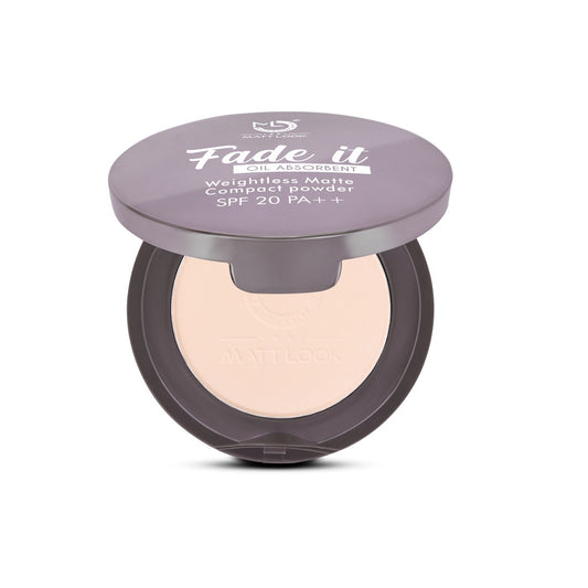 Mattlook Fade If Oil Absorbent Compact, Natural soft matte finish, Blurs imperfections and hides blemishes, Infused with Vitamin- E and shea butter, 12H Oil control formula, SPF 20 PA ++