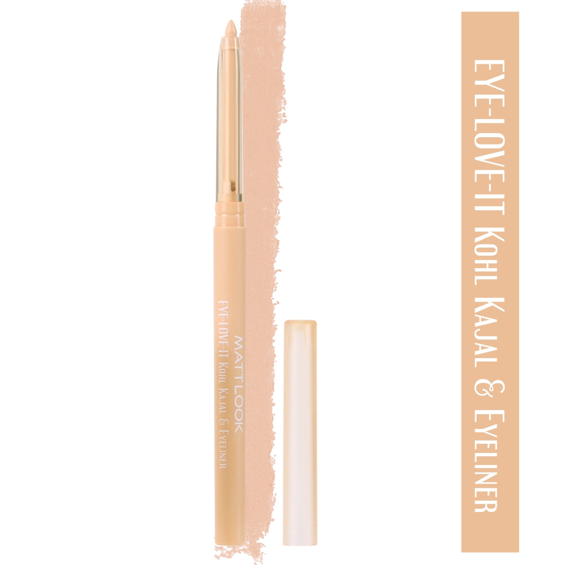 MATTLOOK Eye Love It Kohl, Kajal & Eyeliner. Smudge Proof & Paraben Free.
