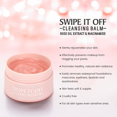 Mattlook Swipe IT off Cleansing Blam - Rose Oil Extract & Niacinamide, Makeup Remover Balm, 40gm