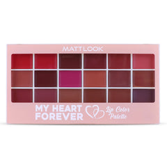 Mattlook My Heart Forever Lip Color Palette, Enriched with Shea butter and Jojoba oil, Long lasting formula, Silky Matte Application, Non- sticky and Ultra- Light