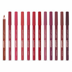 Mattlook Colorite Lip Contour, Long lasting, Smudge proof, Enriched with Vitamin E, Glides smoothly, Lip Pencil, Multicolor-1, 1.08 gm | Pack of 12