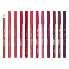 Mattlook Colorite Lip Contour, Long lasting, Smudge proof, Enriched with Vitamin E, Glides smoothly, Lip Pencil, Multicolor-1, 1.08 gm | Pack of 12