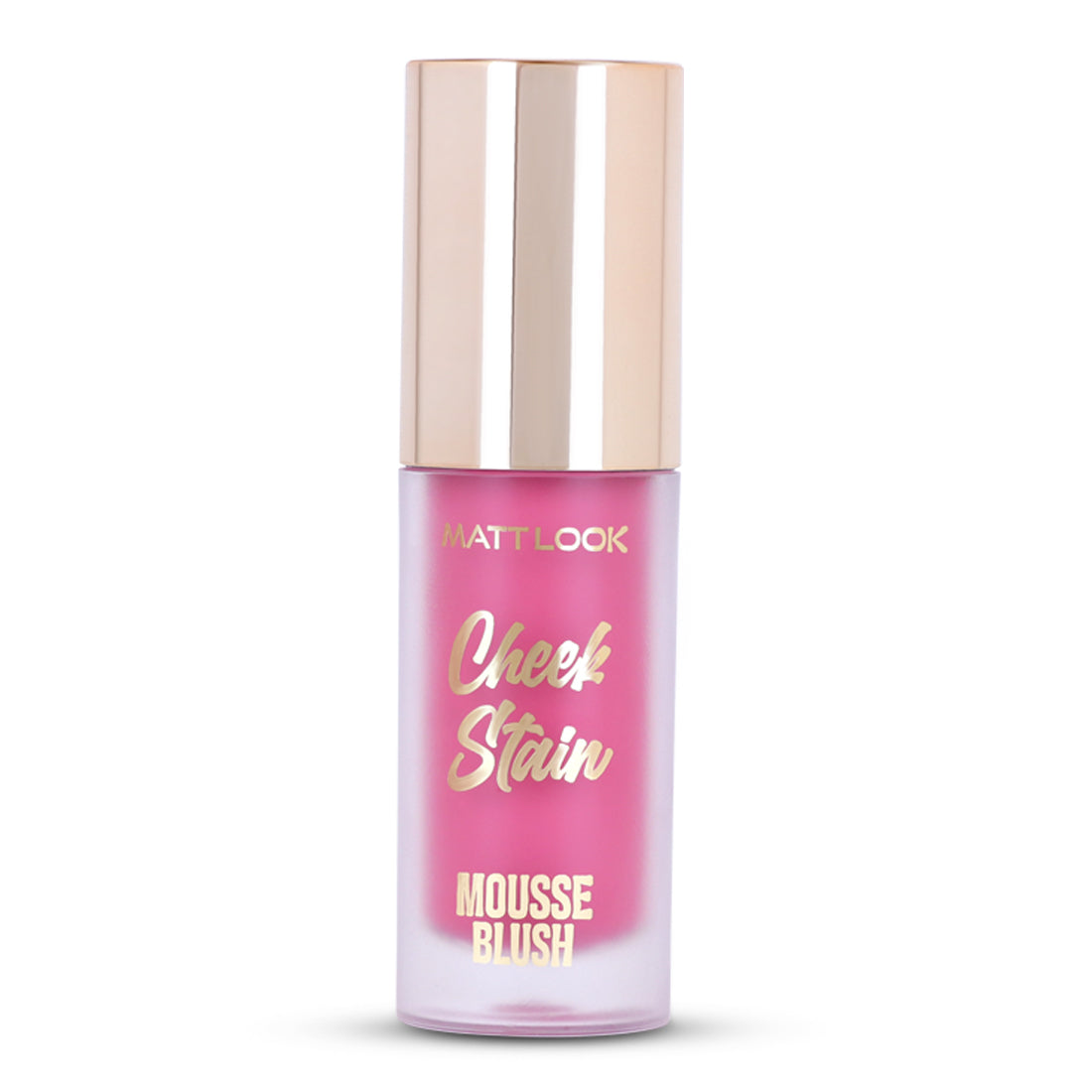 Mattlook Cheek Stain Mousse Blush, Infused with Hyaluronic acid  and Vitamin E, Long lasting formula, Natural Radiant finish