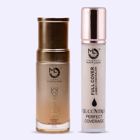 Mattlook High Coverage Foundation & Full Coverage Jumbo Concealer