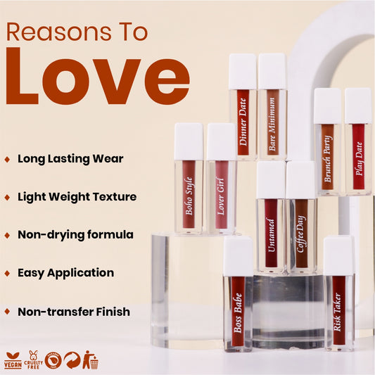 Matt look Match My Mood Liquid Lipstick combo | Set of 10 Lipstick