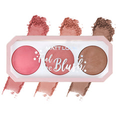Mattlook Feel the Blush, Baked Blush Trio, Natural Radian Finish, Ultra Smooth Cushion-Baked Powder Seamless Buildable Color, Long Wearing Formula Infused with Vitamin E