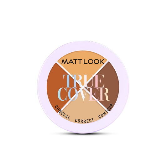 Mattlook True Cover Conceal, Correct & Contour Palette, Evens out Imperfections, Ultra- smooth finish, Long lasting texture, Conceal correct and contour in one product