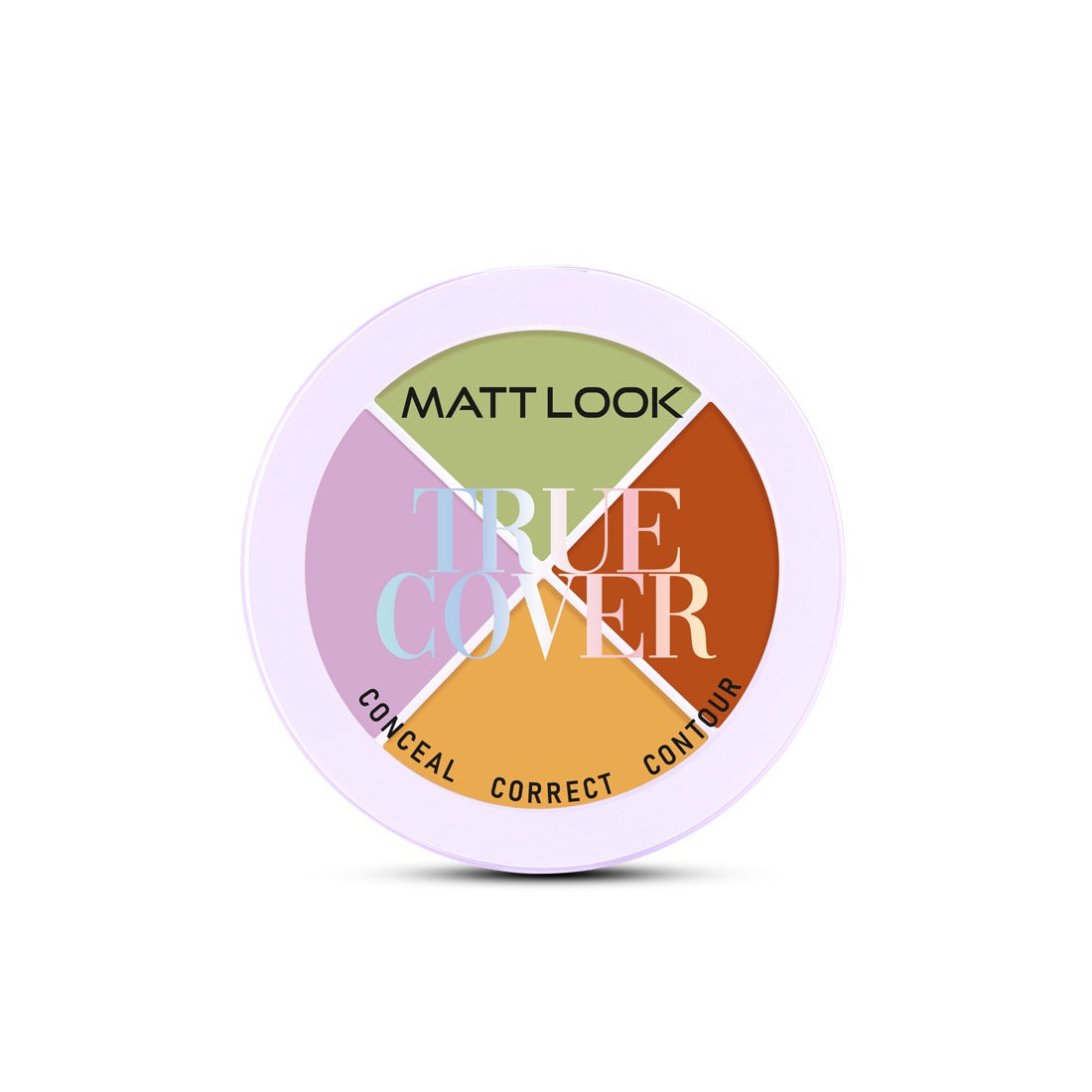 Mattlook True Cover Conceal, Correct & Contour Palette, Evens out Imperfections, Ultra- smooth finish, Long lasting texture, Conceal correct and contour in one product