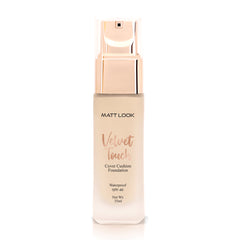 Mattlook Velvet Touch Cover Cushion Foundation, Infused with Licorice, Extract & Vitamin C, Waterproof, SPF-40