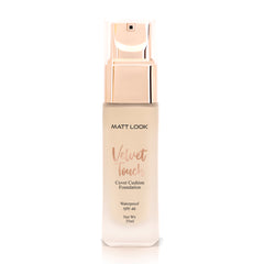 Mattlook Velvet Touch Cover Cushion Foundation, Infused with Licorice, Extract & Vitamin C, Waterproof, SPF-40