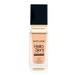 Mattlook Hello Skin Velvet Glow Foundation, Infused with Niacinamide, SPF-15