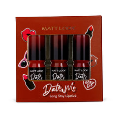 Mattlook Date me Long Stay lipstick, Each Pieces 3.8gm, Pack of 3