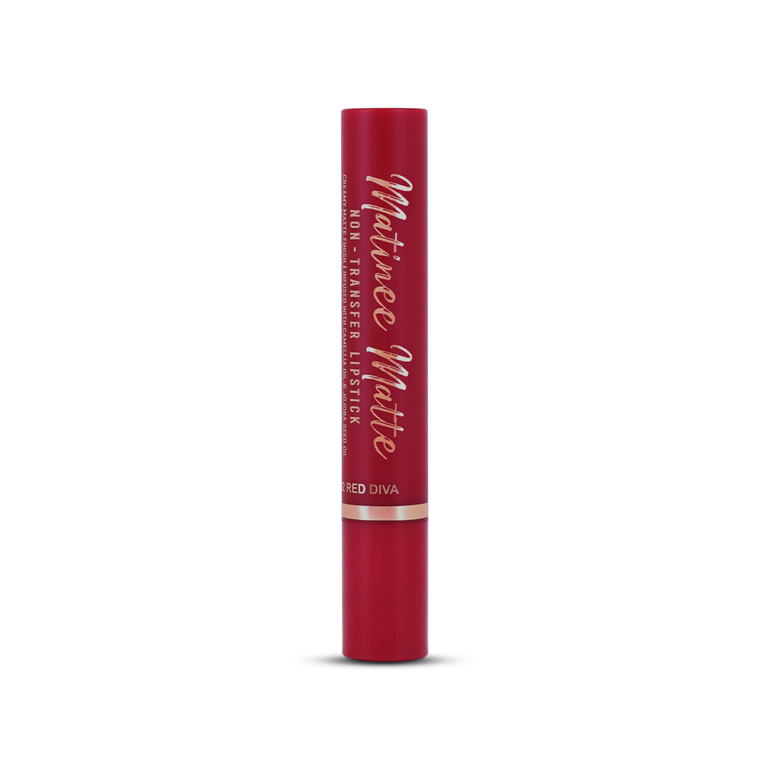 Mattlook Matinee Matte Non Transfer Lipstick, Creamy matte Finish, Infused with camellia oil and jojoba seed oil, Suitable for all Skin tones, Lippy Red, 2.4 gm