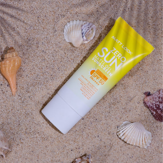 MATT LOOK Zero SUN Matte Gel SPF 50 PA++ Sunscreen (UVA/UVB/Blue Light Safe) with Niacinamide, Aloe & Horse-Chestnut for Normal to Oily Skin - 50Gms (Pack 1)