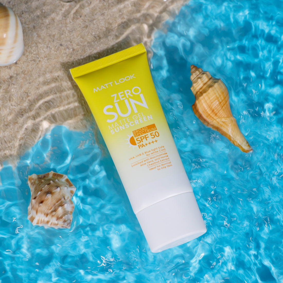 MATT LOOK Zero SUN Matte Gel SPF 50 PA++ Sunscreen (UVA/UVB/Blue Light ...