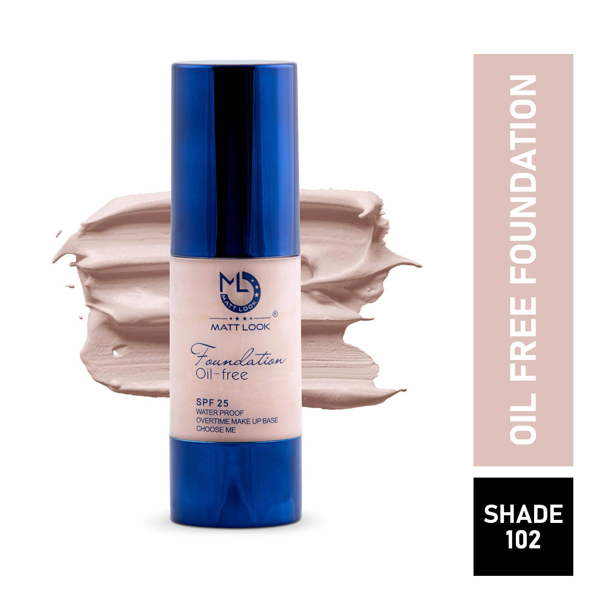 Mattlook Oil Free & Waterproof  Foundation, SPF 25